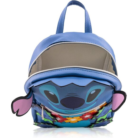 Disney Stitch Mini Backpack 10in Leather Cute Shoulder Purse for Women & Men - Picture 6 of 6